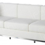 3 Seater White Corbusier Sofa