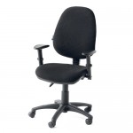 Black and Blue Operator Chair Hire