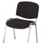 Chrome and Black Stacking Chairs