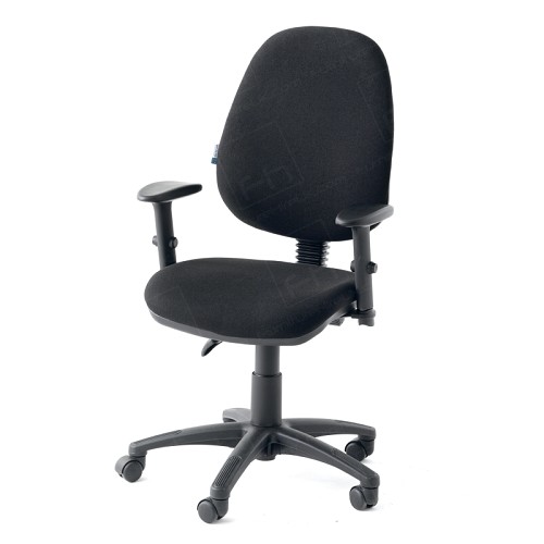 Black and Blue Operator Chair Hire