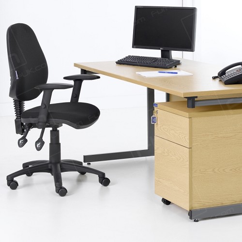 Black Operators Chair with arms for Hire