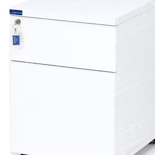 White Mobile Pedestal